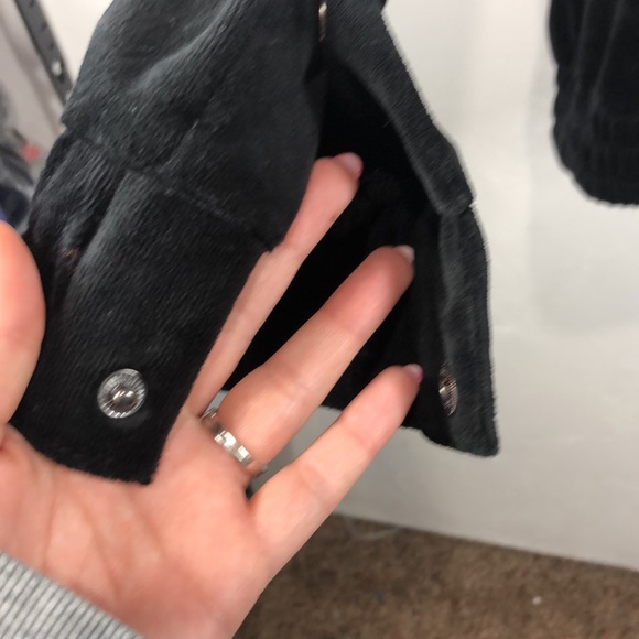 NWT American Stitch black velour snap crew neck sweatshirt size large - Picture 6 of 13